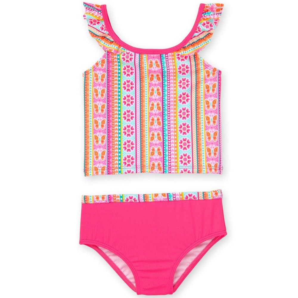Toddler  Healthtex Butterflies Hearts Tankini Swimsuit Size 2T 5T Hot Pink NWT